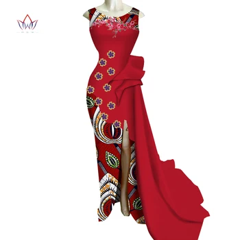 Африканские платья для женщин, африканская одежда Bazin Riche, женские вечерние платья с аппликацией в виде цветка, африканская одежда Дашики, WY3516