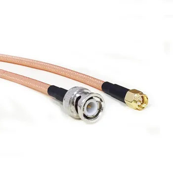 Модемный коаксиальный кабель SMA штекерный разъем Переключатель BNC штекерный разъем RG142 косичка 50 см 20 