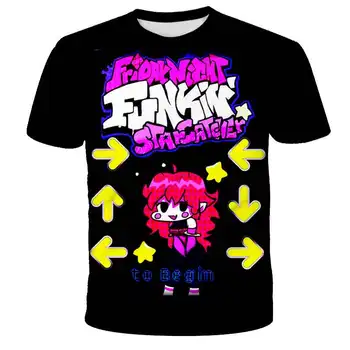 Детская футболка Funkin Friday Night 3D для мальчиков, футболки с мультяшными играми, Летние забавные детские футболки с коротким рукавом, одежда в стиле аниме
