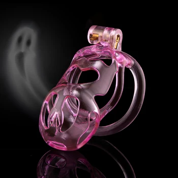 Усиливайте свои желания с помощью Ice Vision Ghost Cobra: облегченное устройство для мужского целомудрия - Петушиная клетка, кольцо для члена