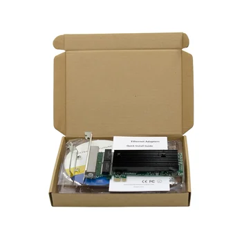 PCI-E Четырехпортовый сервер RJ45 1X PCIe X1 82576 Чип 10/100/1000 Мбит/с Lan Четырехпортовый сервер Гигабитная Сетевая карта